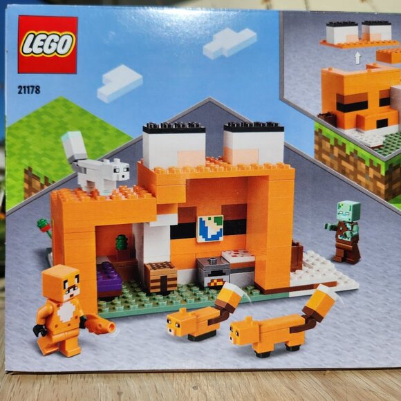 NEW LEGO MINECRAFT Fox Lodge House 21178 Drowned Zombie Toy Building Set - Picture 4 of 10